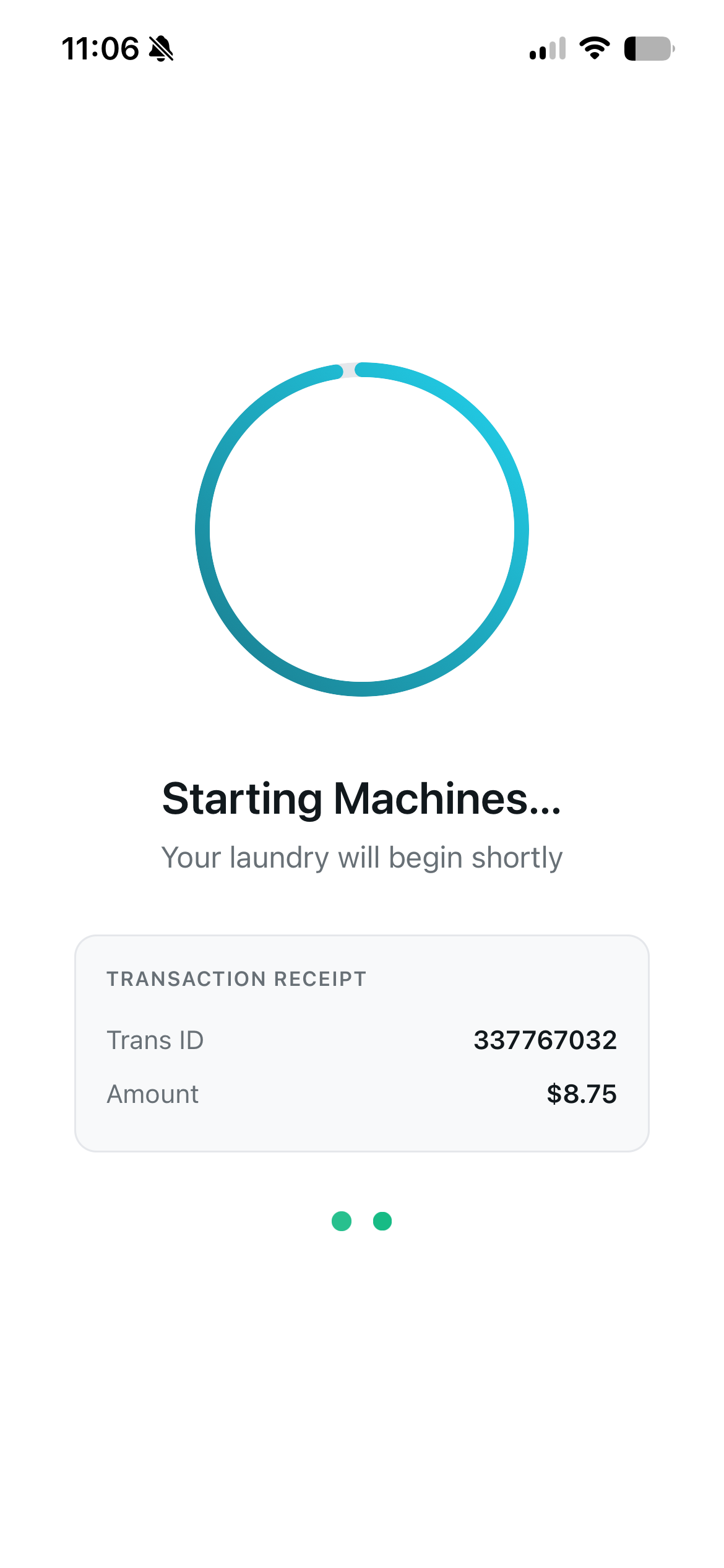 Machine Starts